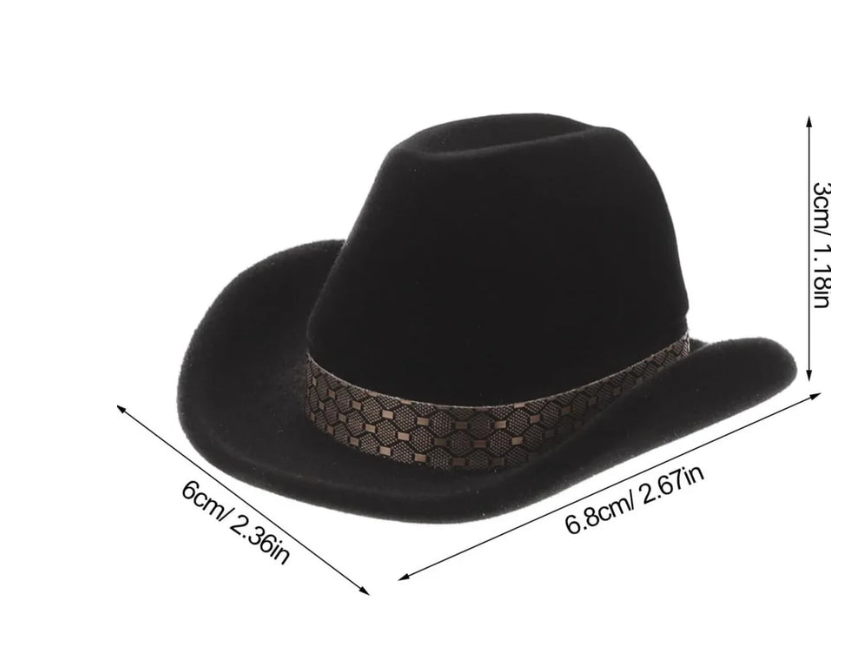 Boîte pour collier chapeau de cowboy