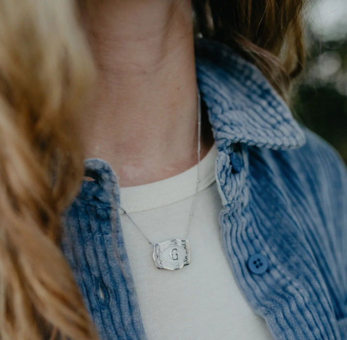Collier Sauge Argentée fait à la main