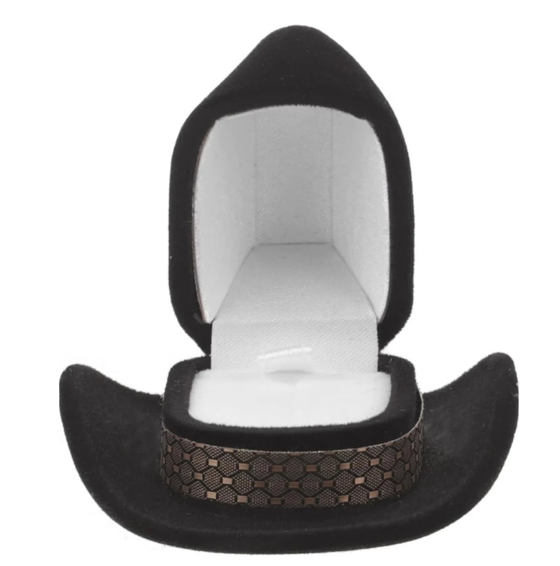 Boîte pour collier chapeau de cowboy
